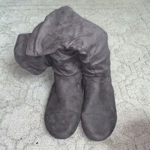 Hardly worn grey books.